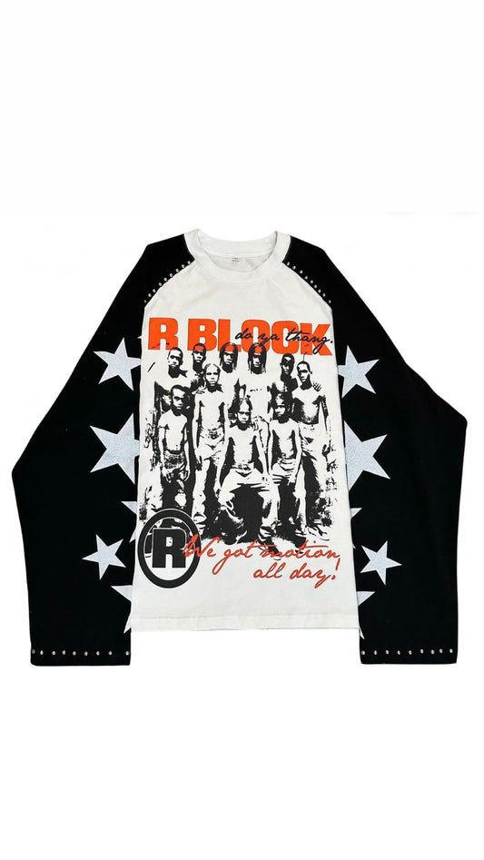 R BLOCK LONG SLEEVE